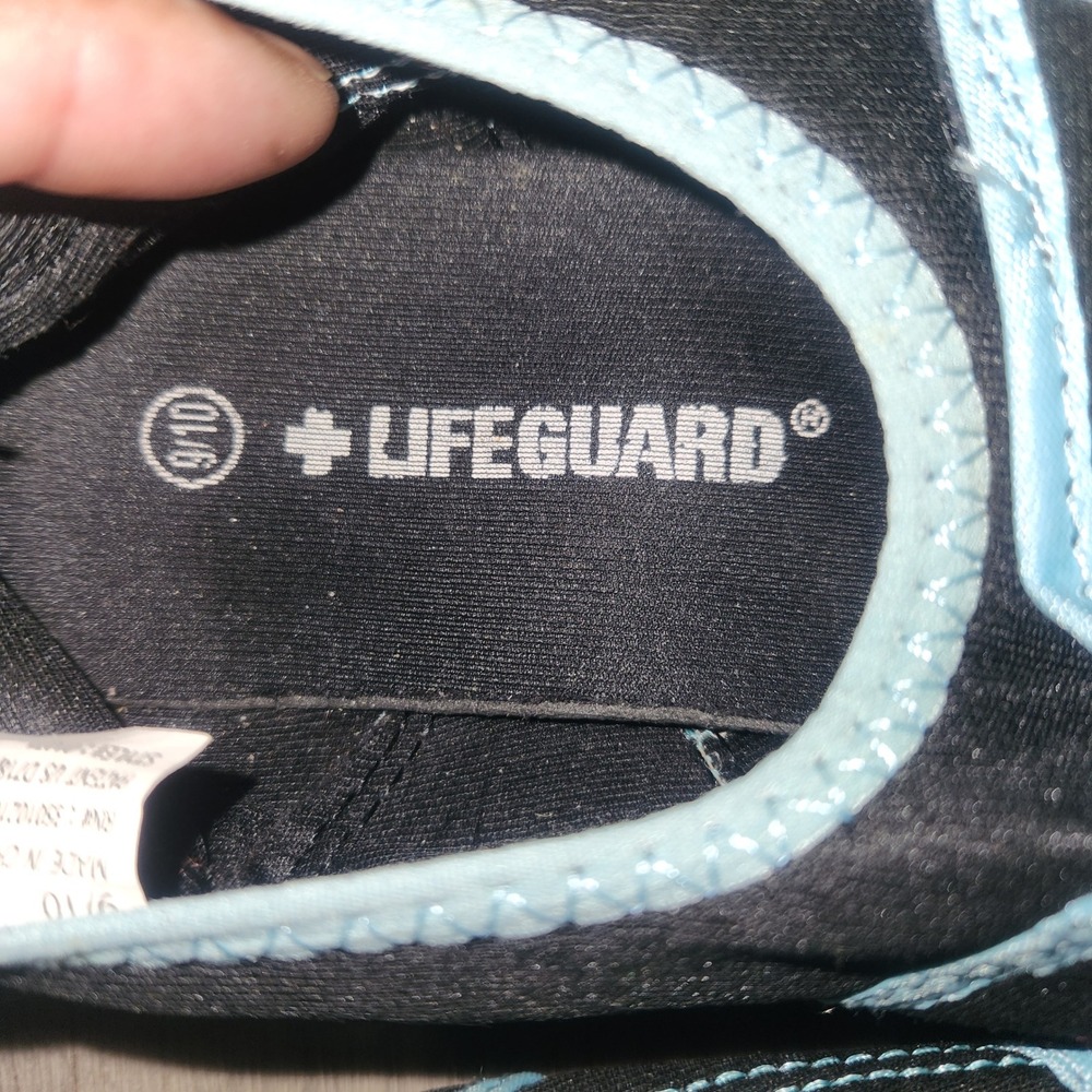 Lifeguard Water Shoes Black Blue Five Toe Barefoot Beach Aqua Socks Mens Womens - Picture 11 of 14
